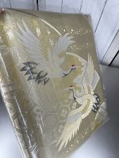 Vintage Japanese Asian Metallic Gold Silver Covered Photo Album Tommy Cranes picture
