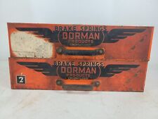 Vintage Dorman #2 Brake Springs Orange Steel Cabinet Organizer Drawers Lot Of 2 picture