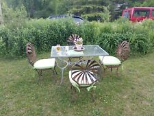  Francois Carre Antique Spring Metal Garden Chairs  picture