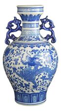 Classic Blue and White Dragon Porcelain Vase, Jingdezhen, China picture
