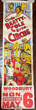 Original Vintage CIRCUS Poster - CLYDE BEATTY COLE BROS. - Lion Tamer - 1957 picture