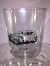 Vintage 1937 Cord Car Drinking Glass Tumbler NICE GRAPHIC 12 OUNCES  set of 8 picture