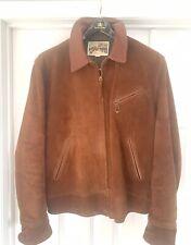AERO LEATHER CLOTHING, MAJESTIC RUST GOAT SUEDE SIZE 46 EXCELLENT picture