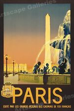 1930s Paris France Concorde Vintage Style Travel Poster - 16x24 picture