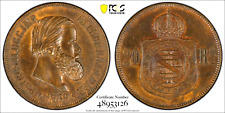 1869 Brazil 20 Reis, PCGS MS 62, KM - 474 picture
