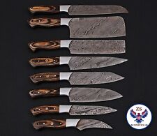 CUSTOM HANDMADE FORGED DAMASCUS STEEL CHEF KNIFE SET KITCHEN KNIVES SET - ZS 46 picture