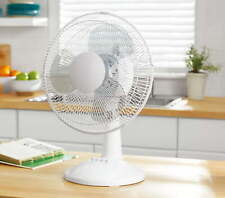12 inch 3 Speed Oscillating Table Fan White picture