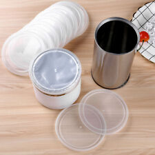 US 12Pc Food Can Lids Cover 4-Inch Plastic Reusable Storage Cap for Canned Goods picture