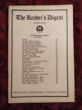 RARE Reader's Digest February 1924 H. G. Wells Henry Van Dyke Carleton Beals picture