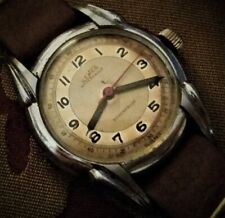Vintage WWII JENCO Hand Wind Swiss Military Watch Original Dial Fancy Lugs C1940 picture