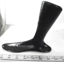 Vtg Antique Cast Iron Metal Cobbler Childs Small Shoe Boot Form Molds Anvil Vase picture