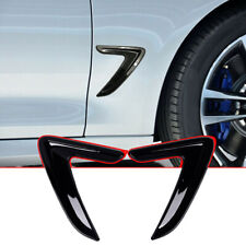 2pcs Black Car Side Fender Air Flow Vent Decor Cover Trim Accessories For BMW* picture