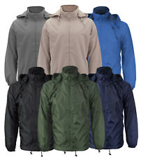 Men's Lined Hooded Windbreaker Water Resistant Polar Fleece Rain Coat Jacket picture