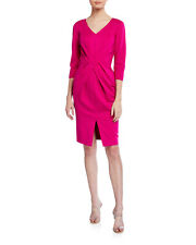 Trina Turk Women's V Neck Long Sleeve Sable Cocktail Dress Pink Size 8 picture