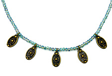 Plunder Posse Teal AB Beaded Necklace picture