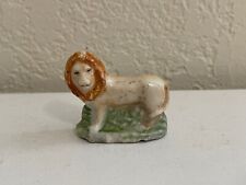 Vintage Antique Small Staffordshire Style Ceramic Lion Figurine picture