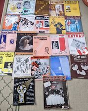 Lot of 22 Antique Sheet Music 1915-1930's Excellent for Framing picture