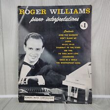 Vintage 1956 Roger Williams Piano Interpretations Sheet Music Song Book No 1 picture