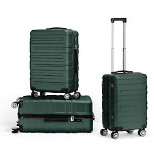 3PCS Hard Shell Cabin Suitcase Travel Luggage Set Lightweight Trolley Case Green picture