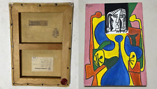 Pablo Picasso - Painting on canvas (handmade) vtg art signed and stamped picture