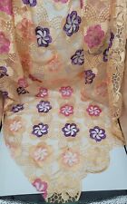 Sequins Net Fabric Swiss Voile Lace Tulle Fabric Rose Gold Pink Purple 5yrds picture