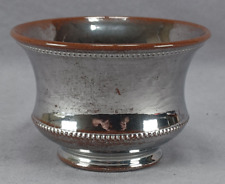 Antique 19th Century British Silver Luster Beaded Waste Bowl picture