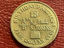 VINTAGE BOARDWALK BLVD $5 CLUB TOKEN WITH PARROT ON OBVERSE - SCARCE LOOK picture