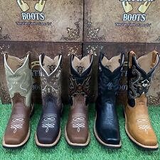 MENS RODEO COWBOY BOOTS TAN LEATHER WESTERN TYPE FOR WORK BOTAS DE TRABAJO picture