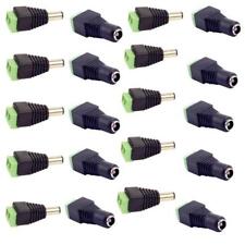 20pcs Male+Female DC Power Jack Connector Adapter Plug 2.1 x 5.5mm for CCTV picture
