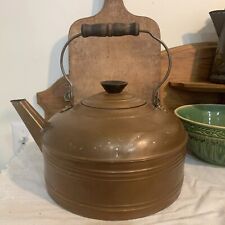Vintage Revere Ware Large Copper Kettle 1 Gallon Wood Handle Working READ picture