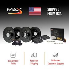 Max Brakes Elite XDS Cross-Drill & Slots F+R Rotors w/Elite Max Bk Pads KT277583 picture