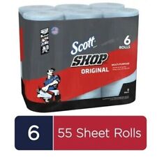 NEW Scott Professional Multi-Purpose Shop Towels, 55 Sheets per Roll, 6 Rolls picture