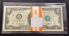 NEW Uncirculated Two Dollar Bills Series 2017A $2 Sequential Notes Lot of 25 picture