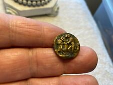 Eingetr Muster W.L.R.  Antique German Brass Button Ornate Detail Most Rare picture