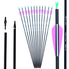 6/12PCS 28/30/31in Archery Carbon Arrows for Compound Recurve Bow Hunting Target picture