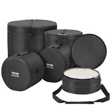 VEVOR 5-Piece Drum Bag Set Padded Drum Cases 1680D Oxford Fabric Foldable picture