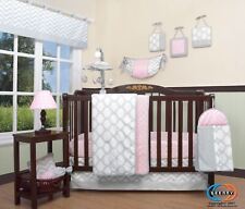 12PCS Bumperless  Salmon Pink Baby Nursery Crib Bedding Sets picture