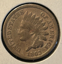 1863 Philadelphia Mint Indian Head Cent 1c Penny - U.S. Coin picture