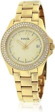 Fossil Women's AM4453 Retro Traveler Gold-Tone Stainless Steel Watch picture