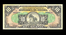Reproduction Rare Panama Banco Central Emision 10 Balboas 1941 Banknote Antique picture