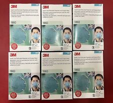 6 BOXS of 20 NEW 3M 1860 N95 Face mask Particulate Respirators Case of 120 Masks picture