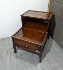 Vintage Hekman Mahogany Wood 2-Tier Step End Table Chippendale Georgian picture
