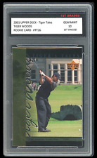 Tiger Woods 2001 Upper Deck PGA USA/Golf/Golfer 1st Graded 10 Rookie Card #26 picture