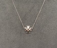 Tory Burch Silver Kira Logo Pendant Necklace picture