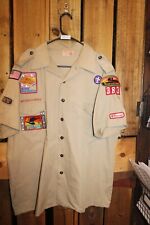 Boy Scouts of America BSA Men's Shirt XL LOTS of Sewn on patches Vintage picture