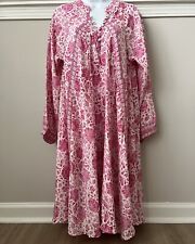 Natalie Martin 100% Silk Fiore Midi Dress Pink Geranium Floral Swing Fairycore S picture