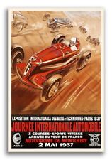 1937 French Paris Grand Prix International Vintage Style Race Car Poster - 20x30 picture