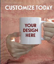 Custom Personalized Text Or Customizable Image Coffee Ceramic Mug Printed Gift picture