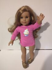 American Girl doll, unknown name,  wavy hair, brown eyes, freckles Missing Pants picture