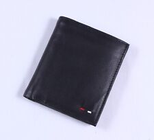 Men's Bifold Genuine Leather Chocolate Brown Black Passcase Wallet 100% Handmade picture